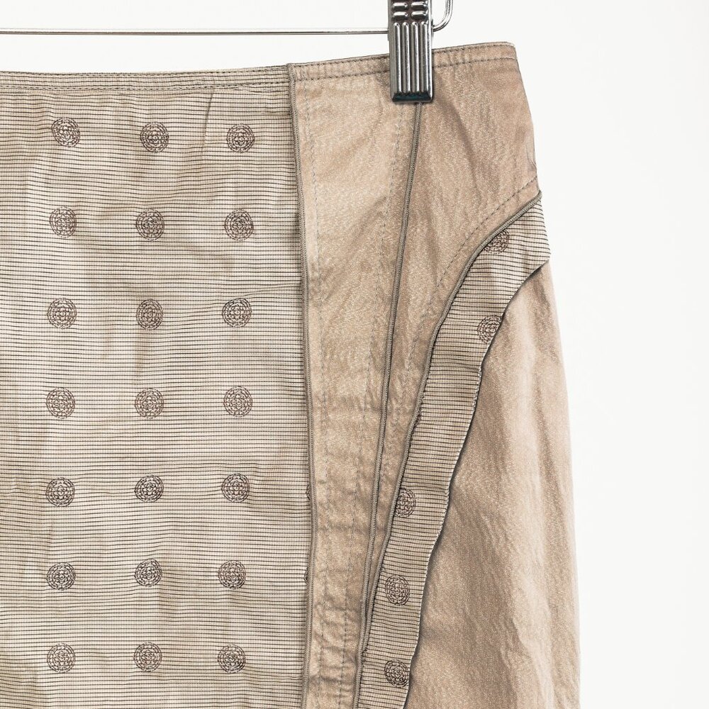 Beate Heymann Beige Taffeta Patchwork Bubble Midi… - image 4